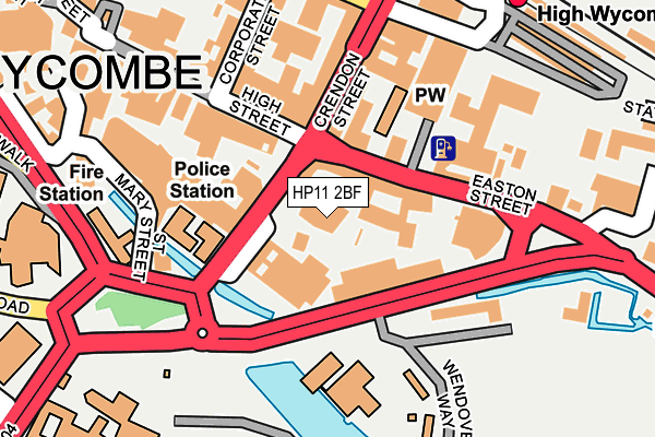 HP11 2BF map - OS OpenMap – Local (Ordnance Survey)