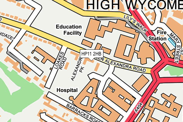 HP11 2HB map - OS OpenMap – Local (Ordnance Survey)