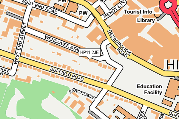 HP11 2JE map - OS OpenMap – Local (Ordnance Survey)