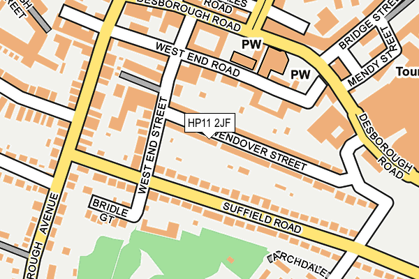 HP11 2JF map - OS OpenMap – Local (Ordnance Survey)