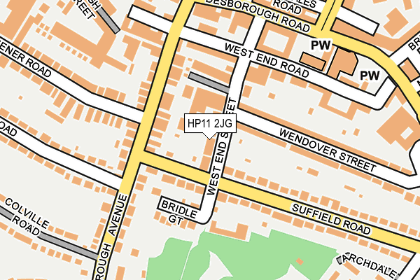 HP11 2JG map - OS OpenMap – Local (Ordnance Survey)