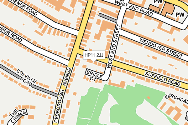 HP11 2JJ map - OS OpenMap – Local (Ordnance Survey)