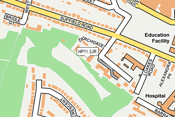 HP11 2JR map - OS OpenMap – Local (Ordnance Survey)
