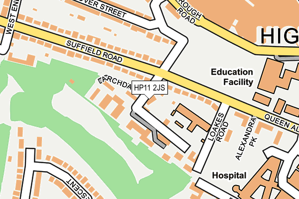 HP11 2JS map - OS OpenMap – Local (Ordnance Survey)