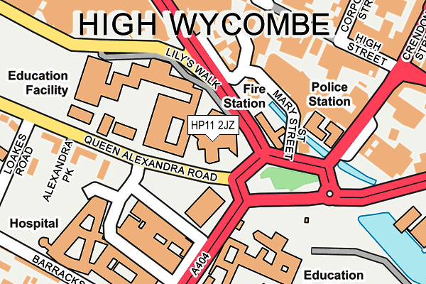 HP11 2JZ map - OS OpenMap – Local (Ordnance Survey)