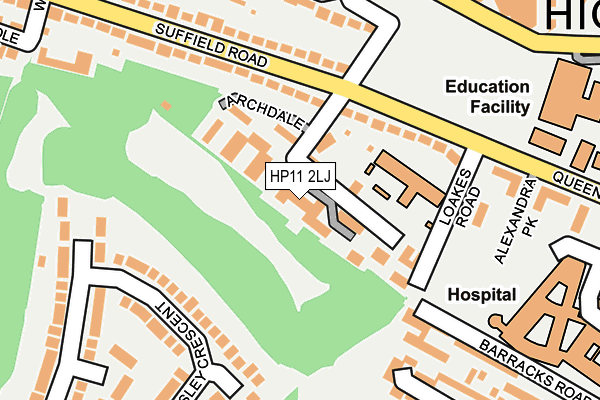 HP11 2LJ map - OS OpenMap – Local (Ordnance Survey)