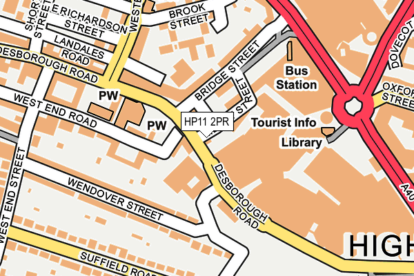 HP11 2PR map - OS OpenMap – Local (Ordnance Survey)