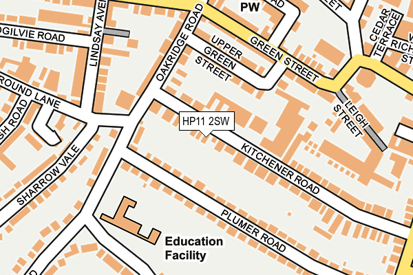 HP11 2SW map - OS OpenMap – Local (Ordnance Survey)