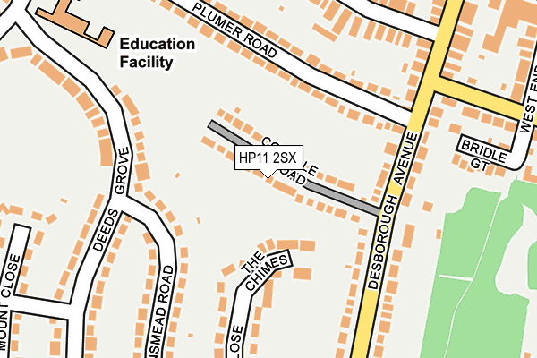 HP11 2SX map - OS OpenMap – Local (Ordnance Survey)