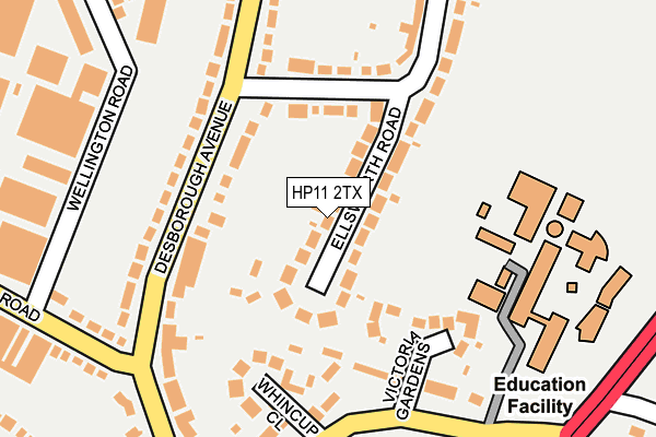 HP11 2TX map - OS OpenMap – Local (Ordnance Survey)