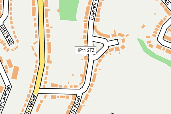 HP11 2TZ map - OS OpenMap – Local (Ordnance Survey)