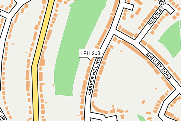 HP11 2UB map - OS OpenMap – Local (Ordnance Survey)