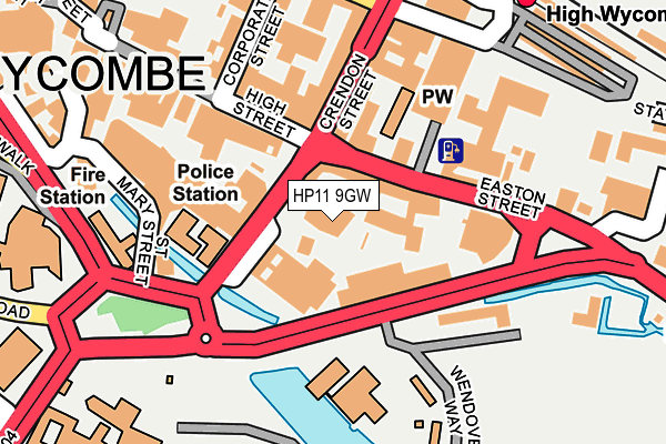 HP11 9GW map - OS OpenMap – Local (Ordnance Survey)