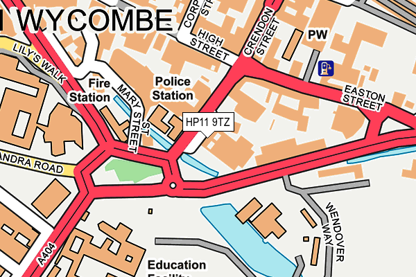 HP11 9TZ map - OS OpenMap – Local (Ordnance Survey)