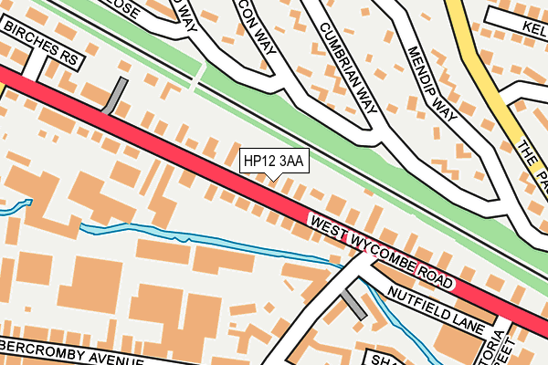 HP12 3AA map - OS OpenMap – Local (Ordnance Survey)