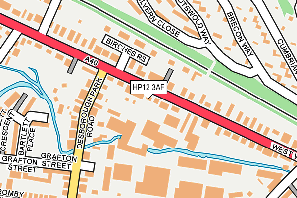 HP12 3AF map - OS OpenMap – Local (Ordnance Survey)