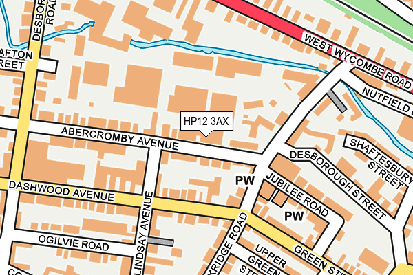 HP12 3AX map - OS OpenMap – Local (Ordnance Survey)