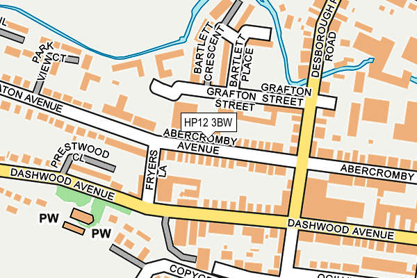 HP12 3BW map - OS OpenMap – Local (Ordnance Survey)