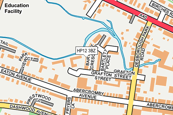 HP12 3BZ map - OS OpenMap – Local (Ordnance Survey)