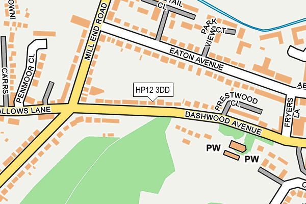 HP12 3DD map - OS OpenMap – Local (Ordnance Survey)