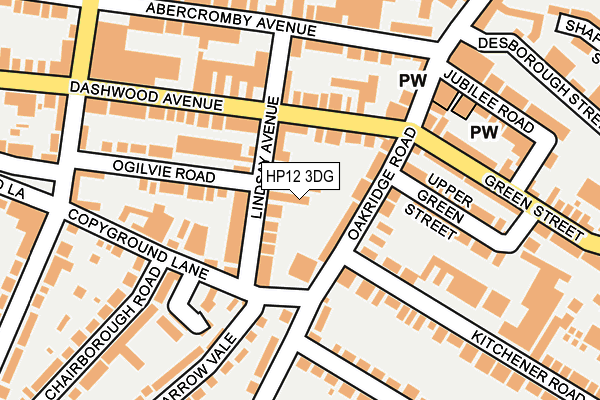 HP12 3DG map - OS OpenMap – Local (Ordnance Survey)