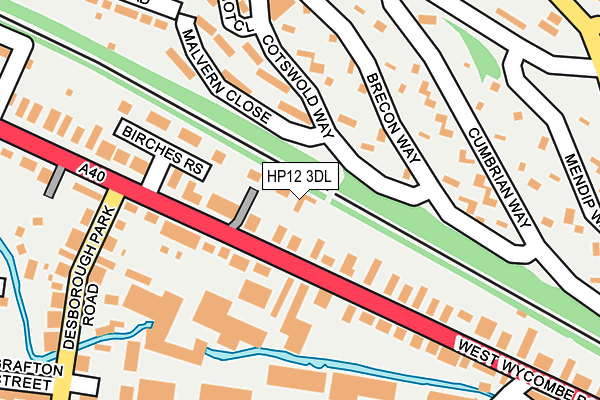 HP12 3DL map - OS OpenMap – Local (Ordnance Survey)