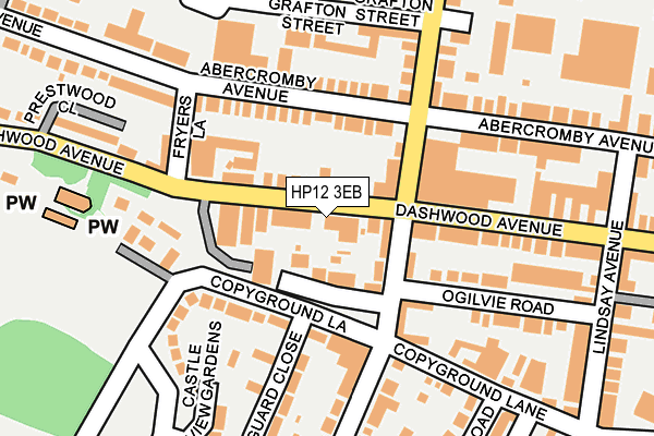HP12 3EB map - OS OpenMap – Local (Ordnance Survey)