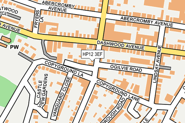 HP12 3EF map - OS OpenMap – Local (Ordnance Survey)