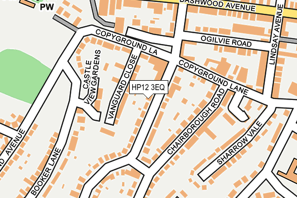 HP12 3EQ map - OS OpenMap – Local (Ordnance Survey)