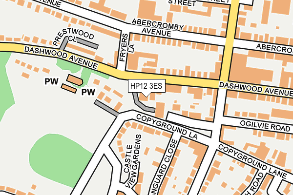 HP12 3ES map - OS OpenMap – Local (Ordnance Survey)