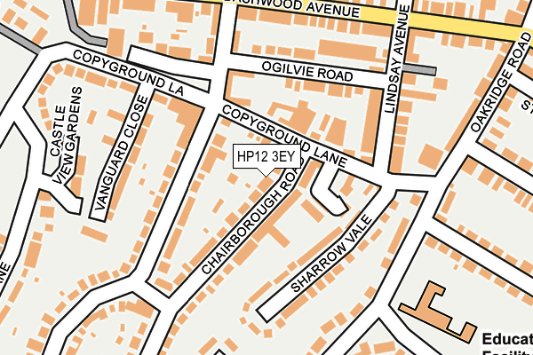 HP12 3EY map - OS OpenMap – Local (Ordnance Survey)