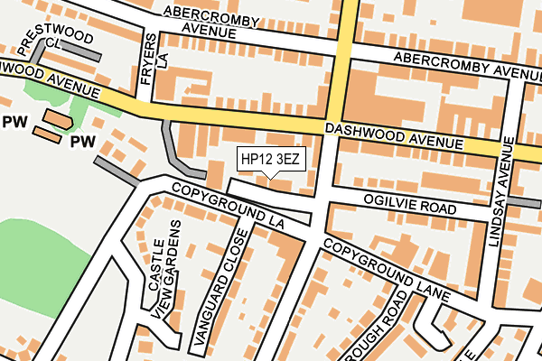 HP12 3EZ map - OS OpenMap – Local (Ordnance Survey)