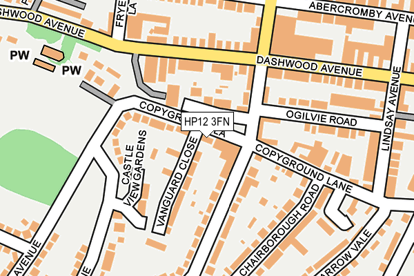 HP12 3FN map - OS OpenMap – Local (Ordnance Survey)