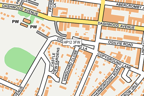 HP12 3FW map - OS OpenMap – Local (Ordnance Survey)