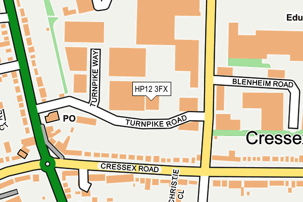 HP12 3FX map - OS OpenMap – Local (Ordnance Survey)