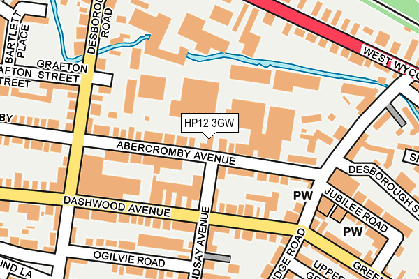 HP12 3GW map - OS OpenMap – Local (Ordnance Survey)