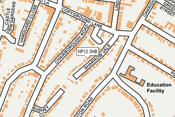 HP12 3HB map - OS OpenMap – Local (Ordnance Survey)