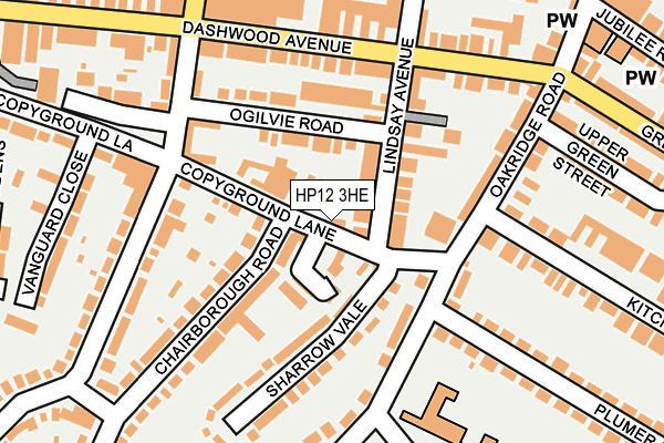 HP12 3HE map - OS OpenMap – Local (Ordnance Survey)