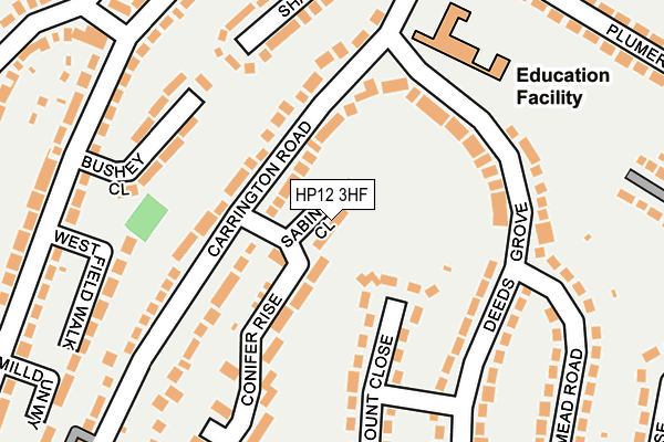 HP12 3HF map - OS OpenMap – Local (Ordnance Survey)