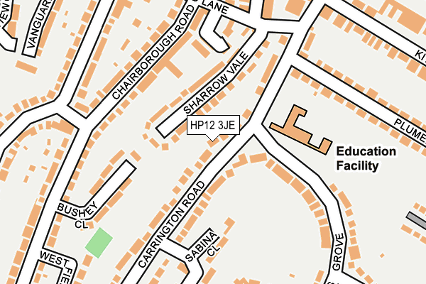HP12 3JE map - OS OpenMap – Local (Ordnance Survey)