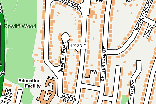 HP12 3JG map - OS OpenMap – Local (Ordnance Survey)
