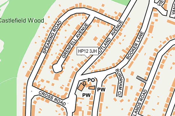 HP12 3JH map - OS OpenMap – Local (Ordnance Survey)