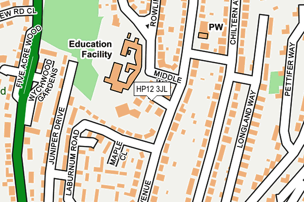 HP12 3JL map - OS OpenMap – Local (Ordnance Survey)