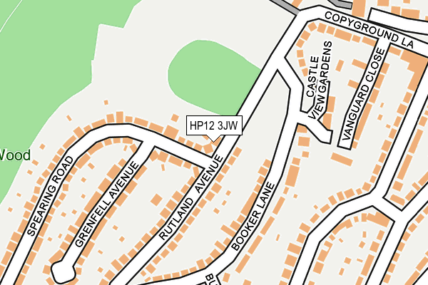 HP12 3JW map - OS OpenMap – Local (Ordnance Survey)