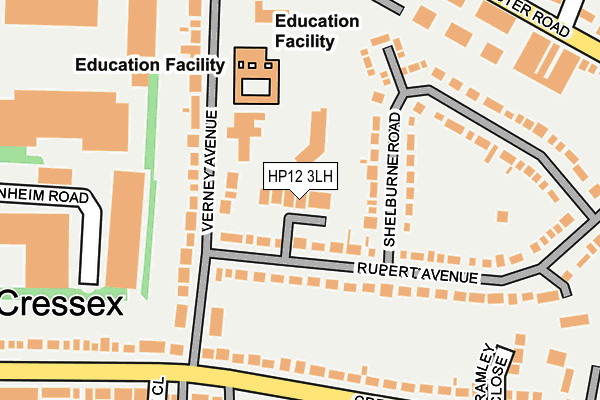 HP12 3LH map - OS OpenMap – Local (Ordnance Survey)