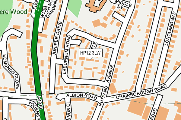 HP12 3LW map - OS OpenMap – Local (Ordnance Survey)