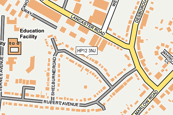 HP12 3NJ map - OS OpenMap – Local (Ordnance Survey)