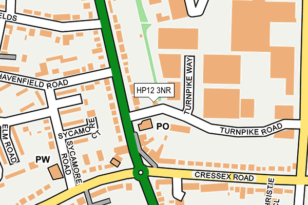HP12 3NR map - OS OpenMap – Local (Ordnance Survey)