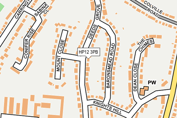 HP12 3PB map - OS OpenMap – Local (Ordnance Survey)