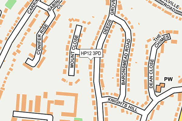 HP12 3PD map - OS OpenMap – Local (Ordnance Survey)